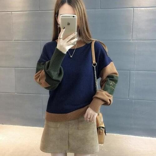 Womens Pullover Sweater Autumn Winter Loose Thick Sweater Woman Sweaters Femme Chandails Pull Hiver
