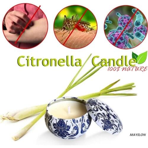 12 Pcs Anti-mosquito Lemongrass Candle Outdoor Indoor Mosquito Net Garden Terrace Picnic Swimming Pool Camping