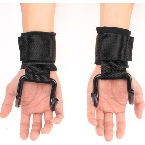 2 PCS/lot Weight Lifting Hook Gym Belt Grip Hook Anti-skid Gym Fitness Wristbands Grip Wrist Support Power Lifting Straps