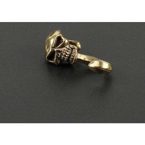 2pcs/lot Punk Skull Brass S Shape Hooks Copper Key Hook EDC Tool DIY Connect Hook Multi Tools
