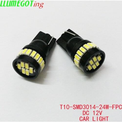 20pcs T10 W5W 194 168 White 24x 3014SMD 12V Auto Interior Dome Side Marker Lights Lamp for BMW for Volkswagen for Passat for VW