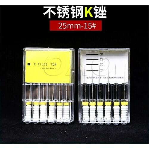200PACK (6PCS/PACK) Dental Hand Use K-Files Stainless Steel Endodontic Instruments 21&25mm Dentist Tools