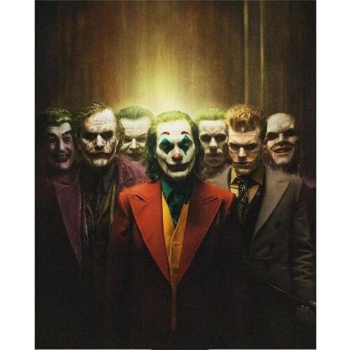 2021 New Arrivals 5D DIY Full Round Diamond Painting "Joker" Cross Stitch 3D Embroidery Rhinestone Mosaic Home Decor Gift Y629