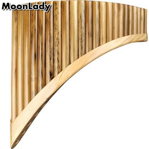 22 Pipes Pan flute Upscale Romanian Folk Instrument Water Bamboo Pan Flute Panpipes C Key Handmade Woodwind Instrument in C Key