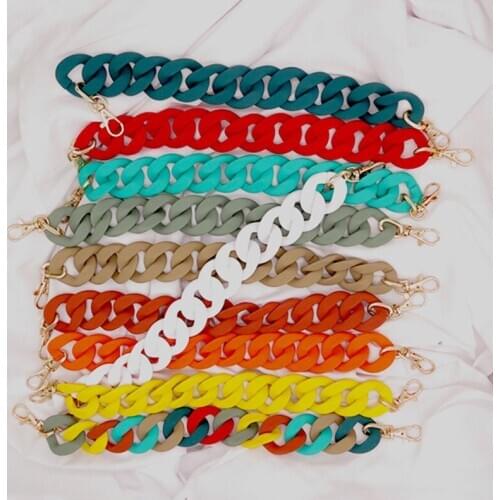 38-60cm Acrylic Resin Chain Bag Strap For Handbag Handles Women Pouch Purse Chain strap Acrylic Plastic Chain Bag Accessories