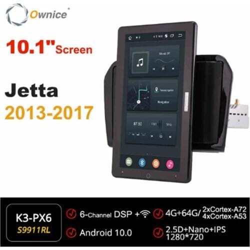 1280*720 Android 10.0 Car Radio forJetta 2013 2014 2015 2016 Multimedia Video Audio GPS Player head Unit Auto 10.1" Rotatable