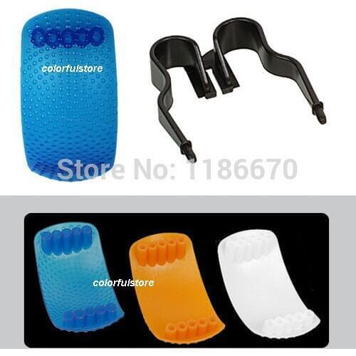 FreeShip 2Set 3 Color Pop-Up Flash Bounce Diffuser for Canon EOS 1100D 1000D 700D 650D 600D 550D 500D 450D 400D 350D 50D 40D 30D
