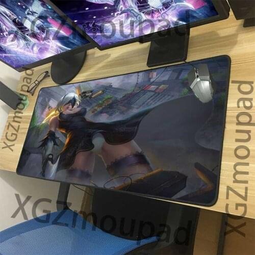 XGZ gamers big mouse pad black exquisite seaming animation NieR: Lol Csgo Gamer’s Automata computer desk mat rubber non-slip