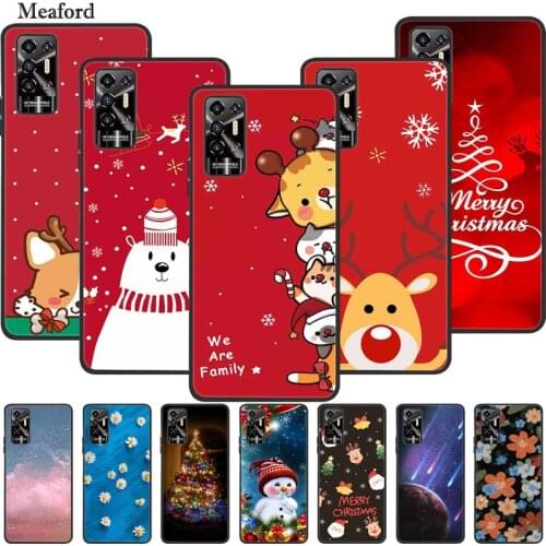 For Tecno Pova 2 Case Luxury Silicone TPU Soft Cover Phone Case For Tecno Pova2 LE7 Shockproof Protective Christmas Funda Coque