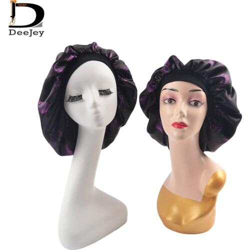 Double Layer satin silk band bonnet can be customized