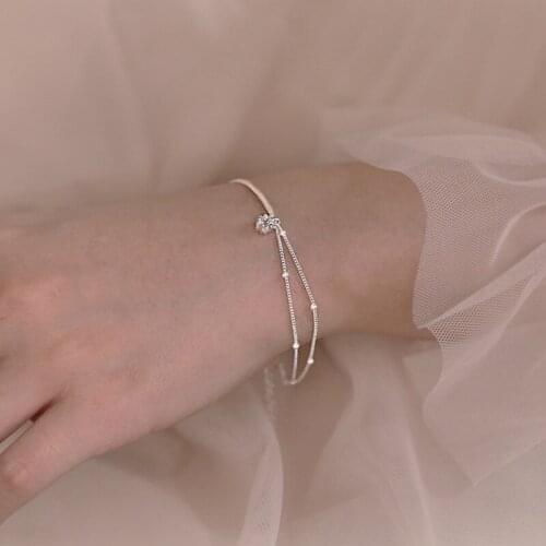 Star Double-layer Chain Bracelet For Women Original Korean Fashion New Trendy Original Hot Sale Student Girl Jewelry BOYULIGE