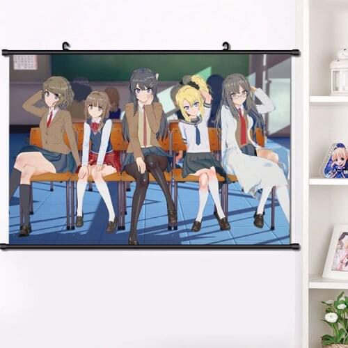 HOT Anime Rascal Does Not Dream of Bunny Girl Senpai Sakurajima Mai HD Wall Scroll Print Poster Home Decor Collectible Art Gift