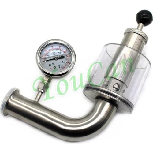 0.2-2.2 Bar 1.5 " Clamp 50.5mm Spunding Valve SS304 Variable Pressure Relief Valve