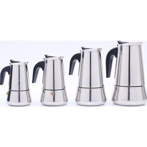 Stainless Steel Coffee Pot Mocha Espresso Latte Percolator Stove Coffee Maker Pot Percolator Drink Tool Cafetiere Latte WF1027