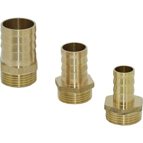 Brass Male 1" to 16MM 19mm 25mm 32mm water hose barb Connector DN15 DN20 DN25 tube joint Garden hose connector 10pc