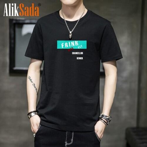 Men 2021 Summer New Casual O-Neck 100% Cotton Tee T-Shirts Men Fashion Streetwear Hip Hop Letters Printed Tops Tee TShirts 6XL