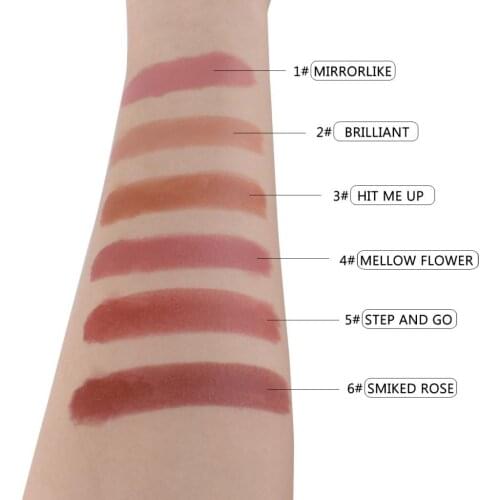 6pcs Velvet Moisturizing Smooth Lipsticks Set Non-sticky Pigmented Lip Stick