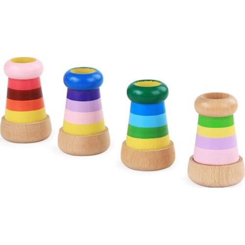 New Cute Wood Magical Mini Kaleidoscope Bee Eye Effect Polygon Prism Children Toy Special Gift For Children Over 2 Years