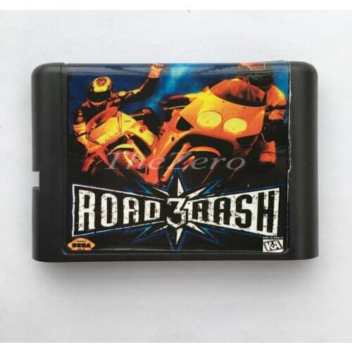 Road Rash 3 EU/JAP Shell for 16 bit Game Card for Genesis System for Sega Mega Drive