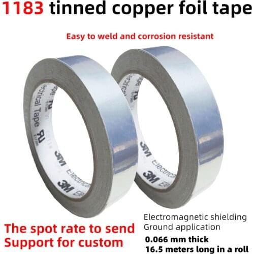 Genuine 3M1183 anti oxidation corrosion electromagnetic interference shielding tin copper foil tape self adhesive metal tape