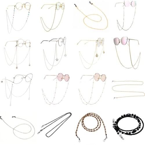 1pcs Fashion Eyeglass Strap Reading Glasses Hanging Chain Sunglasses Spectacles Holder Neck Cord Glasses Slip Metal Chain