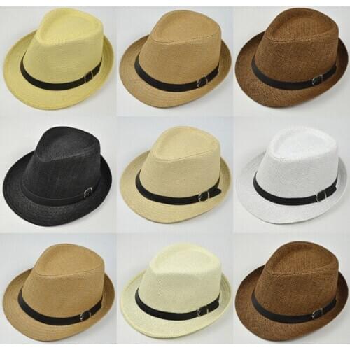 Retro Straw Fedoras Top Jazz Hat Spring Summer Bowler Cap Classic Version Hats Casual Beach Breathable Hat For Men Women gorras