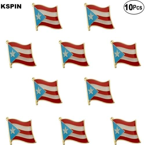Puerto Rico Flag Lapel Pin Flag badge Brooch Pins Badges 10Pcs a Lot