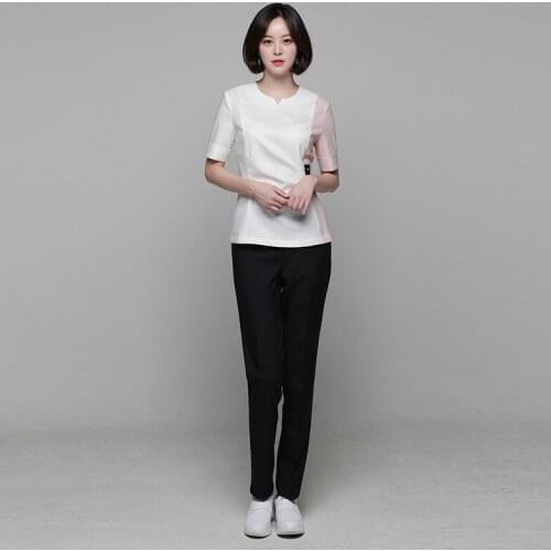 Summer Beauty Working Clothes Hairdressing Shop High End Beautician Clothes Manicurist Uniform coffee Uniform
