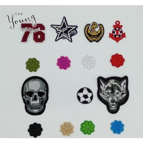 High quality Kids Patch Hot melt adhesive Applique Embroidery patches stripes Sewing DIY Badges Clothing Accessories C106-C224