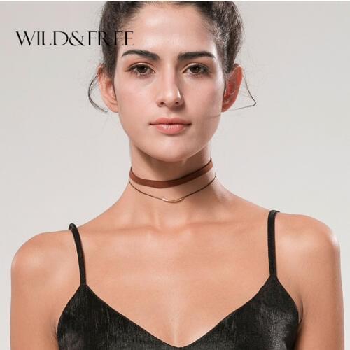 Женские кожаные чокеры Wild & Free China At AliExpress