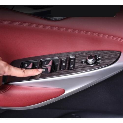 Stainless Steel Window Glasses Switch Button Protective Frame For Changan CS75 Plus CAA416