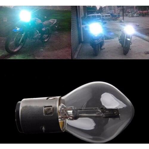 2pcs BA20D High Brightness LED Bulbs 12V 35/35W Halogen Headlight Singal Lamp Bulb Amber for Motorcycle ATV Moped Scooter