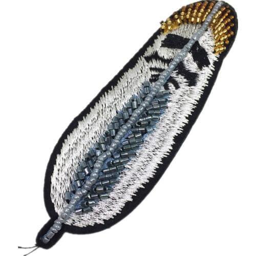 3pc Iron-On Embroidery Leaf Patch Beaded Patch Decoration For Clothing DIY Accessories AC1335