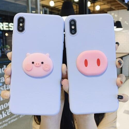 3D Cute Cartoon Pig phone Case For oneplus 7T Pro Oneplus 7 pro oneplus 8 back cover For Oneplus 6 6T 1+6 1+8 Pro cases coque