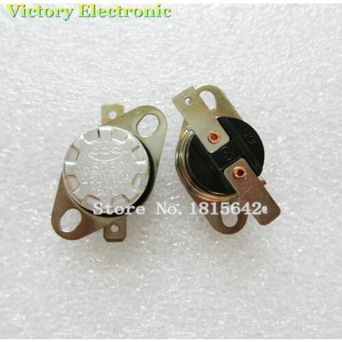 5PCS/LOT KSD301 150 Degree 250V 10A Normal Close Temperature Controlled Switch Thermostat switches