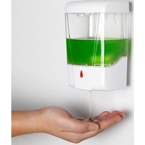 600ml Automatic Sensor Bathroom Liquid Soap Dispenser Touchless Wall Mounted Kitchen Detergent Bath Shampoo Lotion Dispenser