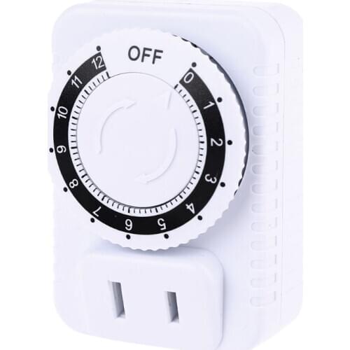 AC 110V 12 Hour Mechanical Plug Switch Timer Socket for Home Appliances Control