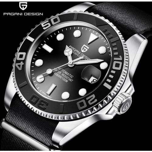 Luxury Brand PAGANI DESIGN Watch Men Sapphire Automatic Mechanical Wristwatch Male Luminous Steel Waterproof relogio masculino