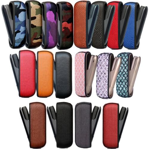18 Colors Bling Wood Crocodile Case for Iqos 3.0 DUO Cover Protective Carrying Bag for Iqos 3/3 DUO Leather Pouch Accessories