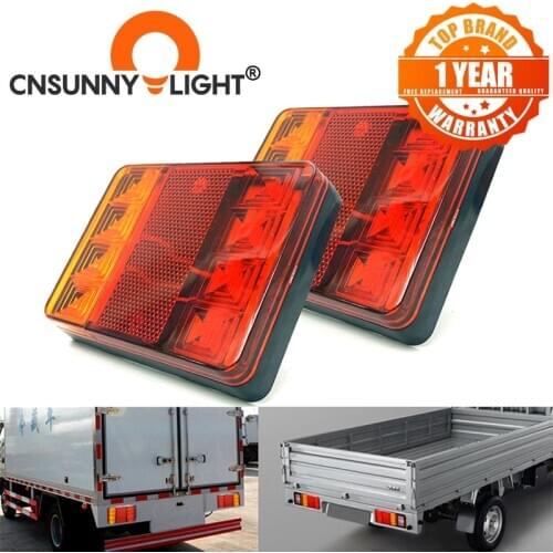 CNSUNNYLIGHT Car Truck LED Rear Tail Light Warning Lights Rear Lamps Waterproof Tailight Parts for Trailer Caravans DC 12V 24V