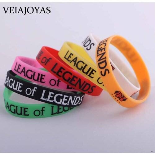 7Colors LOL Silicone Wristband Bracelets Bangles for Women Man League Game Cosplay Bracelet Charms Jewelry Accessories Wholesale