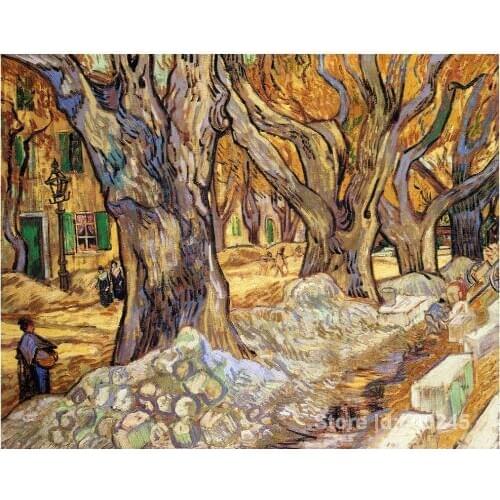 Online Art Gallery Vincent Van Gogh Handmade oil paintings Large Plane Trees High quality