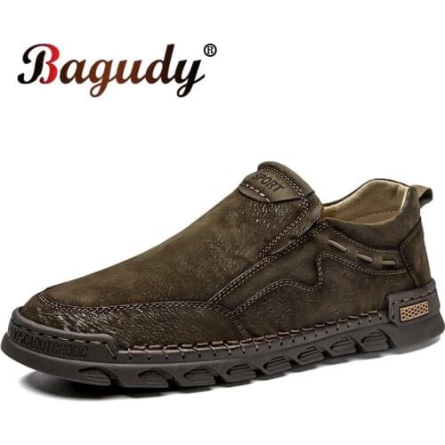 Classic Slip on Men Flats Loafers High Quality Mens Leather Casual Shoes Outdoor Anti-Slip Driveing Shoes Oxfords Men Sneakers