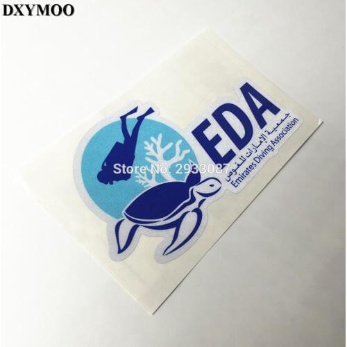 3 Sizes Creative Scube Diving Stickers Water Sports EDA Tortoise Car Window Fish Tank Stickers H2461