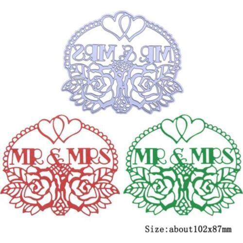 YLCD1091 Mr Mrs Metal Cutting Dies For Scrapbooking Stencils DIY Album Cards Decoration Embossing Folder Craft Die Cuts Tool New