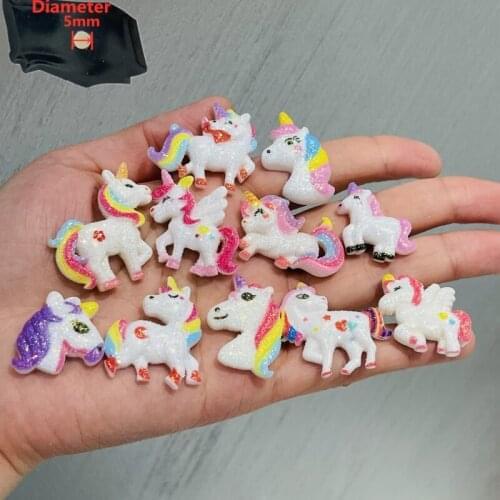 1PCS Resin Cute Cartoon Fridge Magnetic Sticker Colourful Flash Unicorn Horse Refrigerator Magnets Stationery Toy Office Supplie