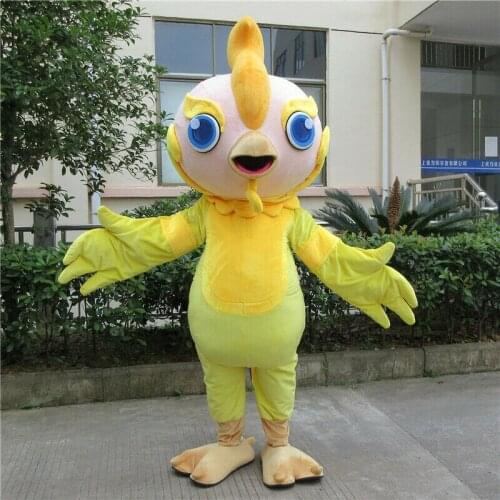 Cute Cartoon Bird Mascot Costume Cartoon Cosplay Fancy Dress Auspicious Chicken Outfit Birthday Party Outfit Adult Size