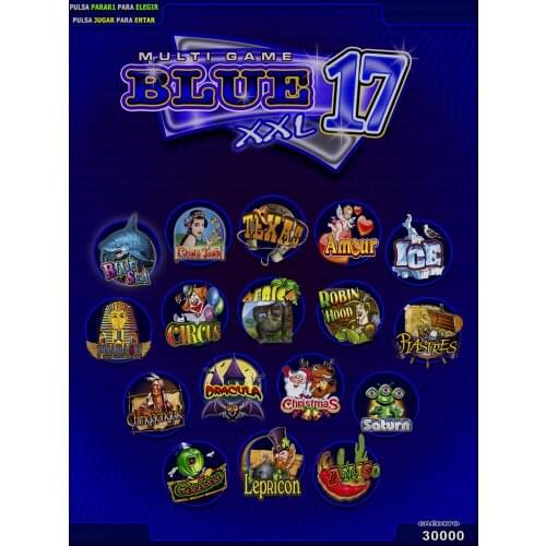 Multi game blue 17 in 1 XXL arcade game board vertical screen game machine accessories