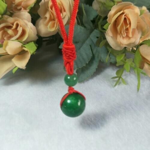 Natural Burmese Jade Green bead Jade Pendant Jewelry Lucky Auspicious Amulet Jade Pendant Fine Jewelry Christmas gift