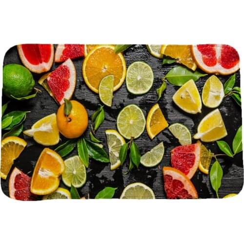Fruit & Vegetables Creative 3D Printing Carpets and Rugs for Bedroom Living Room Carpet Kitchen Bathroom Anti-Slip Floor Mats